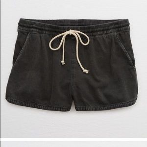 Smoke Gray Aerie chambray Shorts